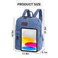 thumbnail image 5 of Deago Vintage Denim Backpack for Women Men Jeans Laptop Backpack Retro Aesthetic Rucksack for College Travel Work (Navy), 5 of 9