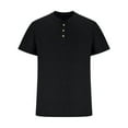 thumbnail image 3 of WAENQINLA Mens Henley Shirt Summer Casual Short Sleeve Basic T Shirt with 3 Button Lightweight Crewneck Casual Tee Tops, 3 of 5