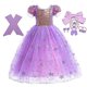thumbnail image 1 of Princess Rapunzel Dress For Girls Elegant Purple Gowns Fancy Carnival Costume Kid Prom Evening Dresses Halloween Roleplay Frocks zhangyuxiang LED, 1 of 2