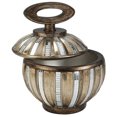 thumbnail image 1 of Boîte Décorative en Carreaux Métalliques Argent et Or, 1 of 1