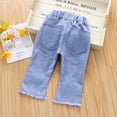 thumbnail image 4 of Byoo Girls' Bow Embellishments Denim Capris Soft Elastic Waist Straight Fit Jeans Pants Cute Daily Pantalones, 4 of 7