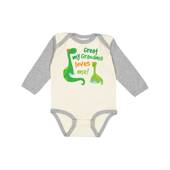 Inktastic My Great Grandma Loves Me Boys Long Sleeve Baby Bodysuit