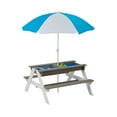 thumbnail image 6 of Wooden Kids Picnic Table, Sand and Water Table with Umbrella, Activity Table for Outdoor Backyard Patio Play, 6 of 15