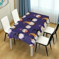 thumbnail image 6 of SKYSONIC Halloween Gnomes Tablecloth Durable Rectangle Tablecloths Waterproof Square Table Cloth Stain Resistant Table Cover for Outdoor Picnic Restaurant Home Decoration 54 x 54 Inch, 6 of 7