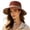 Brick Red, variant on Women's Bucket Hat Packable Wide Brim Floppy Sunhat with Detachable Chin Strap for Beach Travel Garden Black One Size