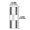 thumbnail image 3 of 2.5A 125V Glass Fan Fuse Christmas Light Fuse 3.6x10 MM 2.5 Amp 125 Volt 0.14x0.39 Inch Fast-Blow Mini Fuses 2.5AMP 125Volt F2.5AL125V Fusible for Fan Plug (Pack of 50 Pcs), 3 of 4
