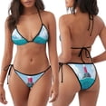 thumbnail image 3 of Fotbe Lighthouse Sea Port Traje de Baño para Mujer de Dos Piezas – Bikini Sexy de Tirantes Tipo Halter con Diseño Triangular, 3 of 6