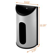 Innovaze Plastic Bag Holder Wall Mount, Grocery Bag Dispenser for Kitchen Storage Organizer, Semicircle Plastic Bag Holder