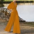 thumbnail image 2 of NMMUED Jumpsuits for Women Dressy One Piece Jumpsuits for Women Formal Jumpsuits for Women Elegant Jumpsuits for Women Short Sleeve Jumpsuit for Women, Yellow 2 S, 2 of 5