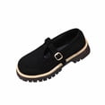 thumbnail image 3 of BXSRUTA Women's Plus Size Low Heel Loafers Slip on Round Toe Shoes with Adjustable Strap Comfortable Everyday Casual Loafer, 3 of 8