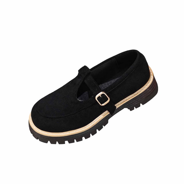 Zapatos de Tacón Bajo de Moda Casual Versátil Más Tamaño de Color Sólido Dedo Redondo de un Pie Mochilas con Correas de Zapato Ajustables para Tacones