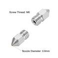 thumbnail image 3 of Boquilla de impresora 3D de 0.8 mm, compatible con cabezal de extrusión MK8, para filamento de 1.75 mm, acero inoxidable, 2 piezas, 3 of 4