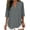 Gray, variant on Staron Women's Casual V-Neck Short Sleeve Top Spring Summer Fall Linen-Like Solid Color Basic Shirt Blouse, Khaki L