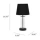thumbnail image 3 of Lamp Simple Designs LT2081-BOB con base de cristal, pantalla negra, 43 cm, 3 of 9