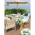 thumbnail image 4 of Outdoor Tablecloth with Umbrella Hole and Zipper, St. Patrick's Day Rectangle Table Cloth 60x84 Inch Waterproof Tablecloth, Spring Lucky Shamrocks Green Truck Country Picnic Table Cover for Patio, 4 of 7