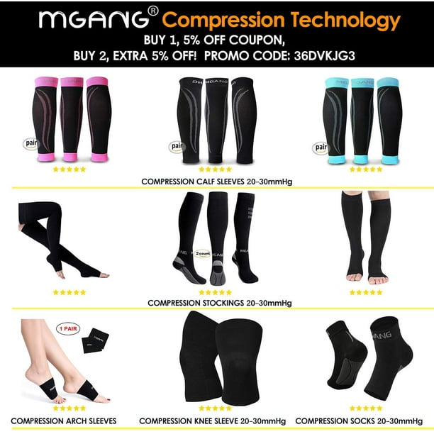 Compression Socks, Open Toe, Medical 20-30 mmHg Graduated Compression  Stockings for Men Women, Knee High Compression Sleeves for Pregnancy,  Varicose Veins, Relief Shin Splints, Nursing, Edema, Beige 