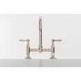 thumbnail image 6 of Rohl A1461lmws-2 San Julio 1.5 GPM Widespread Bridge Kitchen Faucet - Nickel, 6 of 7