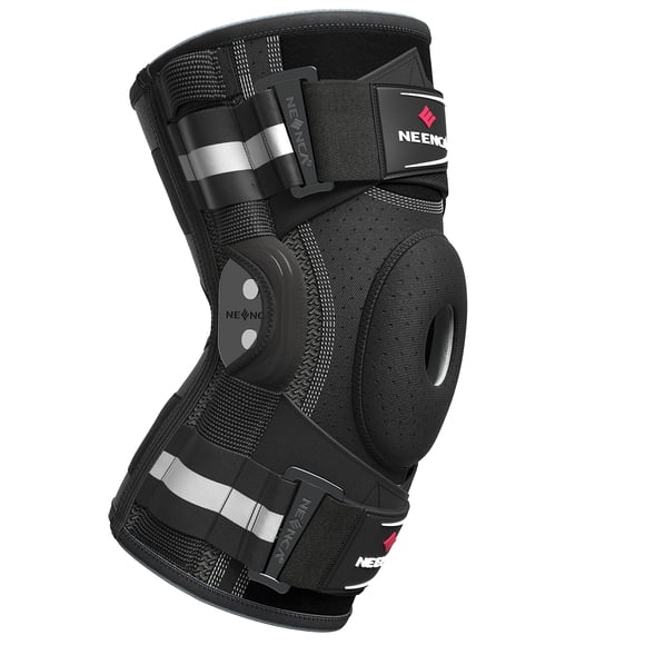 NEENCA Professional Knee Brace for Knee Pain, Hinged Knee Support with Patented X-Strap Fixing System, Strong Stability for Pain Relief, Arthritis, Meniscus Tear, AC