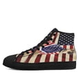 thumbnail image 3 of A German Shepherd American Patriot High Top Canvas Shoes Sneakers Black Size 7.5, 3 of 7