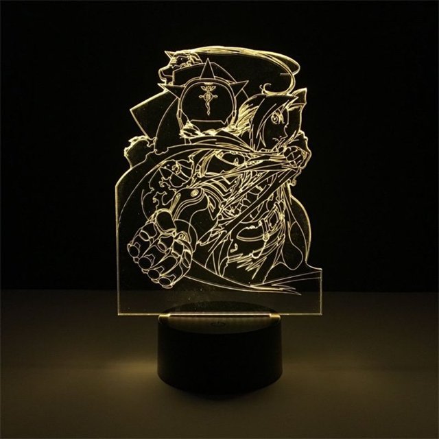 Tema de anime Night Light USB Fullmetal Alchemist 3D Illusion