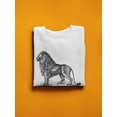 thumbnail image 3 of Lion Pencil Drawing Sweatshirt Men -Image by Shutterstock, Male x-Large, 3 of 4