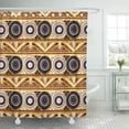 thumbnail image 1 of ABPHQTO Patrón Geométrico Círculos Triángulos Rayas Líneas y Mandalas Cortina de Ducha 160x180 cm, 1 of 1