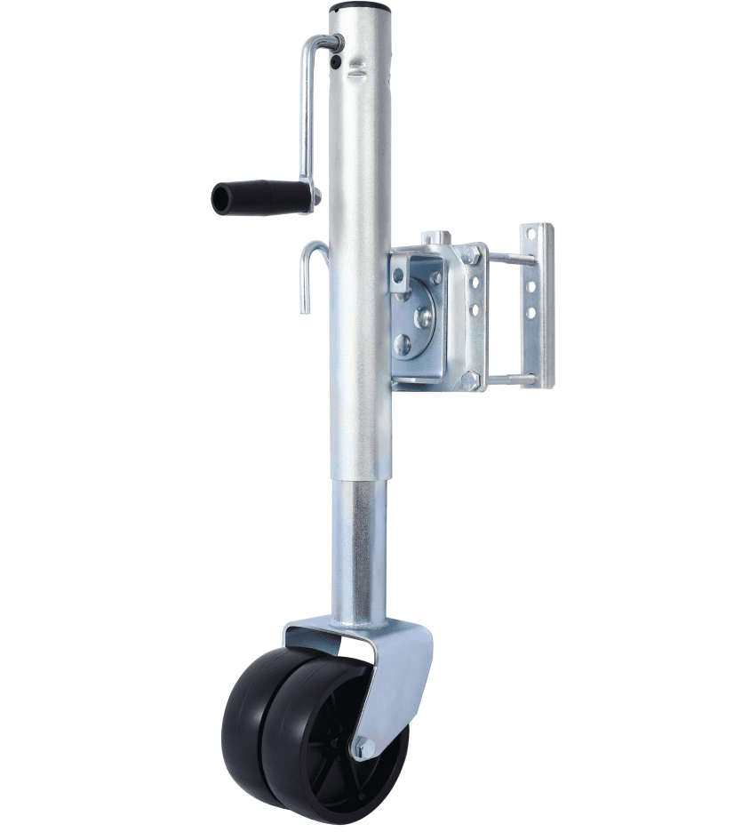 Dual Wheel Trailer Jack 12 Inch Lift Adjustable for Boat RV Utility Tow