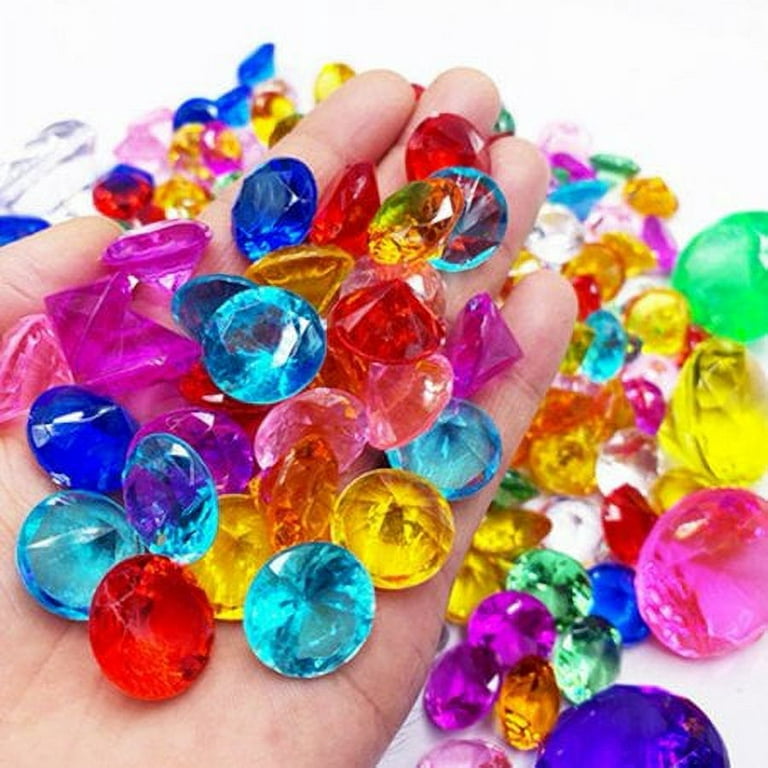 200Pcs Bulk 11*14mm Plastic Acrylic Gems Faux Pirate Diamond Pendants DIY  Craft