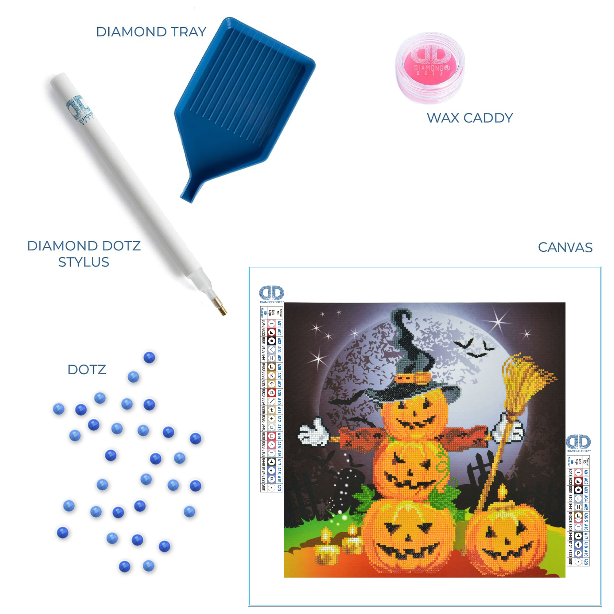 Diamond Dotz Halloween Scarecrow Diamond Painting Kits for Adults - Diamond Art Kits a Relaxing Creative Craft Kit with Dotz Gems
