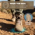 thumbnail image 5 of NORTIV 8 Men's Wide Toe Box Work Tactical Boots | Barefoot low drop leather military boots with side zipper for hiking, motorcycle riding and combat Pikes, 5 of 10