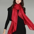 thumbnail image 7 of 180x85cm Bandanas Foulard Women Plain Scarf Pure Color Female Sunscreen Shawl Plus Size Hijab PINK, 7 of 7