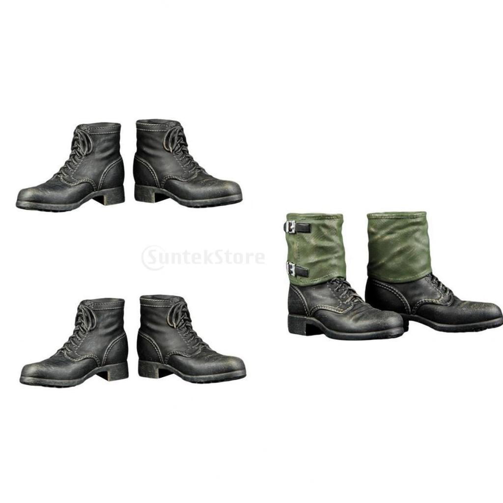 Highly detail 1/6 Scale Real Leather made Tactical Boots 