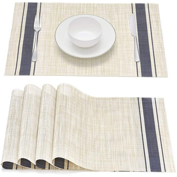 JosLiki Placemats Set of 4, Heat Resistant Table Mats & Stain Resistant