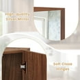 thumbnail image 6 of Giantex 23.5" Corner Medicine Cabinet with Mirror, Wall Mounted Bathroom Cabinet for Small Spaces, Brown, 6 of 9