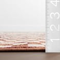 thumbnail image 2 of nuLOOM Nikita Faded Geometric Machine Washable Area Rug, 6' 7" x 9', Brick, 2 of 9