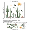 thumbnail image 3 of Adhesivos de pared de PVC con cactus con pájaros y sol, 30 x 90 cm, 3 of 3