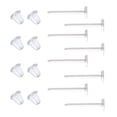 thumbnail image 1 of Pendientes de silicona transparente para deportes 300 pares de postes y cierres de pendientes de plástico transparente, 1 of 1