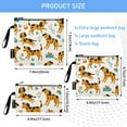 thumbnail image 3 of Haosy 3 Pack Reusable Ziploc Bags BPA Free Healthy Food Storage Bag Leakproof Sandwich Snack Freezer Bags Beagle Dogs and Plants, 3 of 7