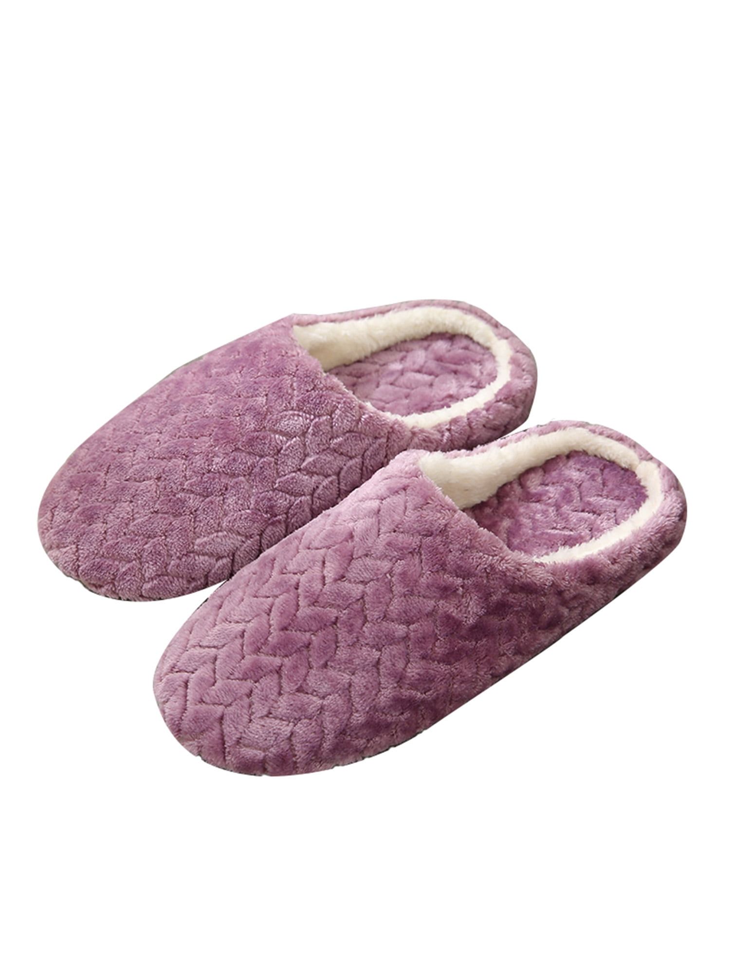 Details about   Women's Fuzzy Lightweight Memory Foam Slippers Warm Fleece House Shoes
