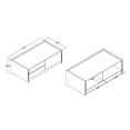 thumbnail image 3 of Baxton Studio Table Basse en Bois Finition Brun Foncé et Or, 3 of 11