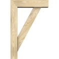 thumbnail image 3 of Ekena Millwork 6"W x 22"D x 34"H Traditional Block Rough Sawn Bracket w/ Offset Brace, Douglas Fir, 3 of 25