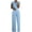 Light Blue, variant on Jumpsuits for Women Lace Mock Neck Cap Sleeve Dressy Jumpsuits High Waist Wide Straight Leg Pleated One Piece Summer Outfits Light Brown 3XL
