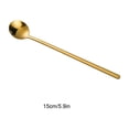 thumbnail image 2 of Xingzhi 8 Pieces Stirring Spoon Drink Stirrer Round Flatware Tableware Dessert Gold 15cm 1Set, 2 of 6
