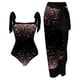thumbnail image 1 of Traje De Baño Damas 2 Piezas De Traje De Baño Atlético De Playa Para Mujer A La Moda Con Vestido Para Accesorios Femeninos (Negro S) Tmvgtek Para Estrenar, 1 of 3