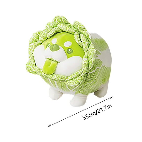 Kiplyki Wholesale Vegetable Cabbage Dog Doll Pillow Birthday Gift Girl Bed Doll Sleeping Doll 55CM