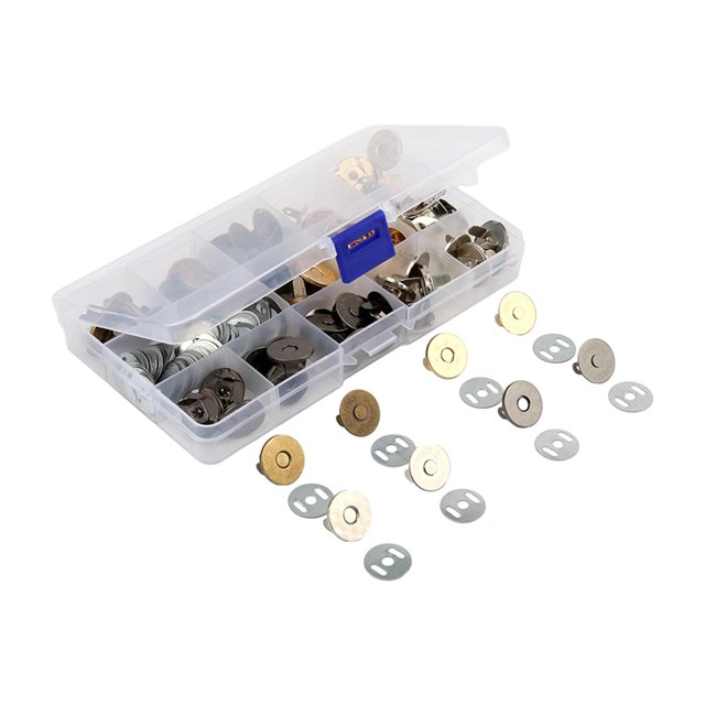 40 Pieces Buttons Home Supplies Metal Buttons Handbag Bag Clasps Snap 14mm