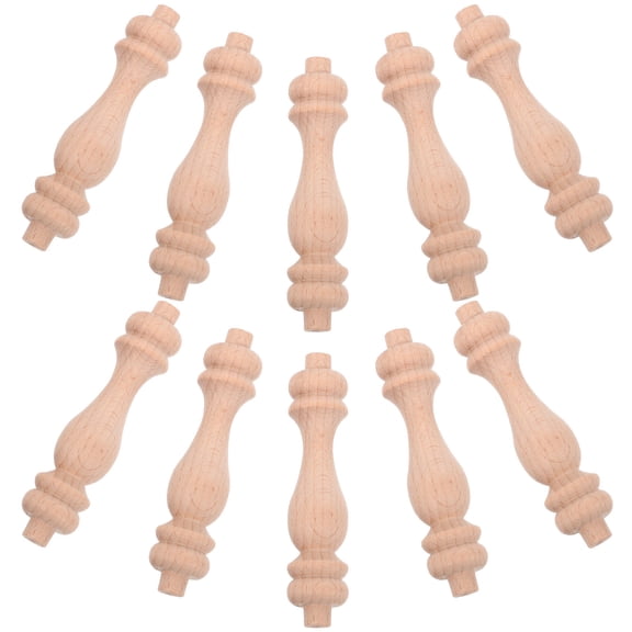 TAILTOSS 10Pcs Wood Balusters for Staircase Interior Design 3.3x0.7x0.7in