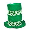 Rinco St. Patrick's Day Shamrock Felt Stovepipe Top Hat, Green White, One Size