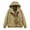 Khaki, variant on Men's Hooded Jacket, Casual Zip Up Hoodie with Drawstring Waist, Lightweight Long Sleeve Outerwear, Zipper Pockets Solid Color Coat for Daily Wear