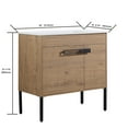 thumbnail image 5 of DSstyles 24Inch/30Inch/36Inch Bathroom Vanity with Sink Freestanding/Wall-Mounted Bathroom Vanity Ceramic Single Basin Set with Doors Adjustable Shelves For Bathroom, 5 of 8